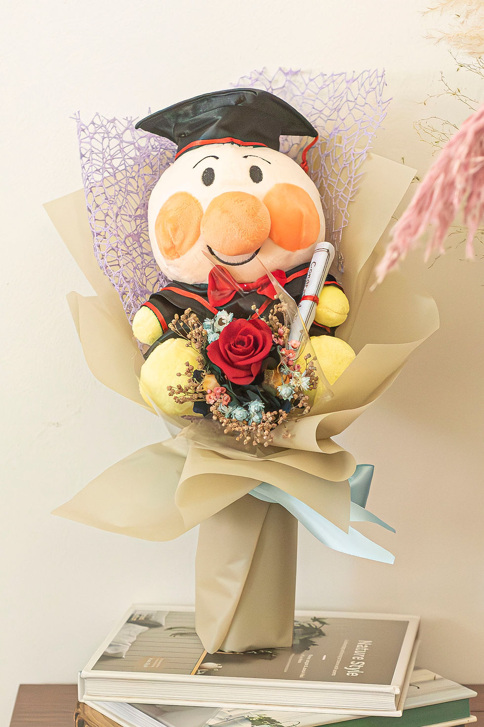 Crayon Shin-chan Graduation Convocation Preserved Flower Bouquet Singapore