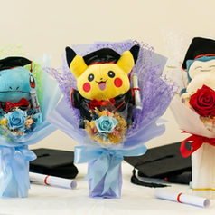 Exclusive Pikachu and Snorlax Pokémon Graduation Bouquets with preserved roses for Singapore Convocation 2026