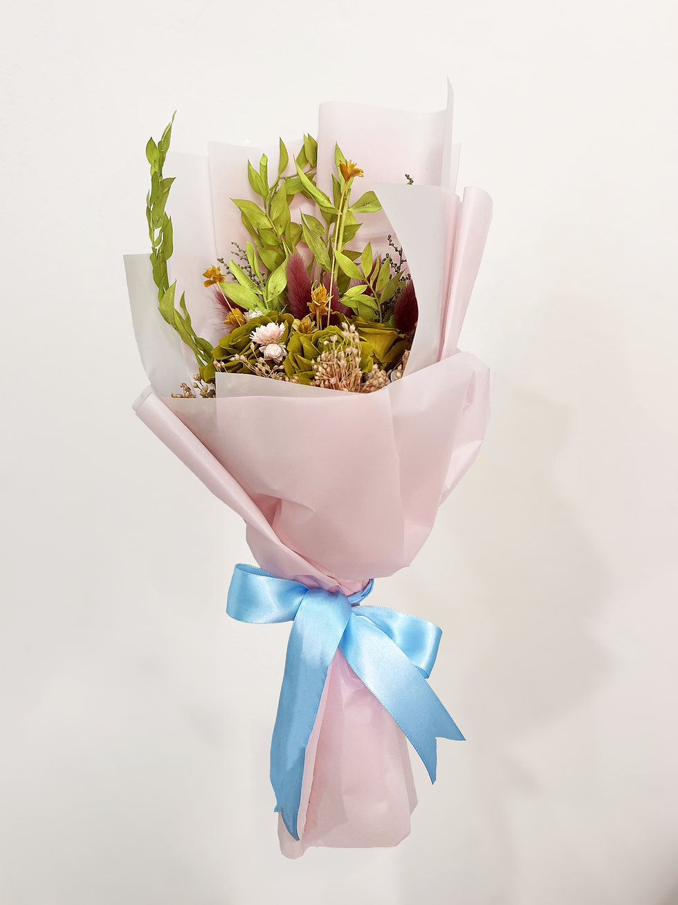 Thumbnail: Beautiful Preserved Flower Bouquet Singapore: 3 Preserved Citron Yellow Rose