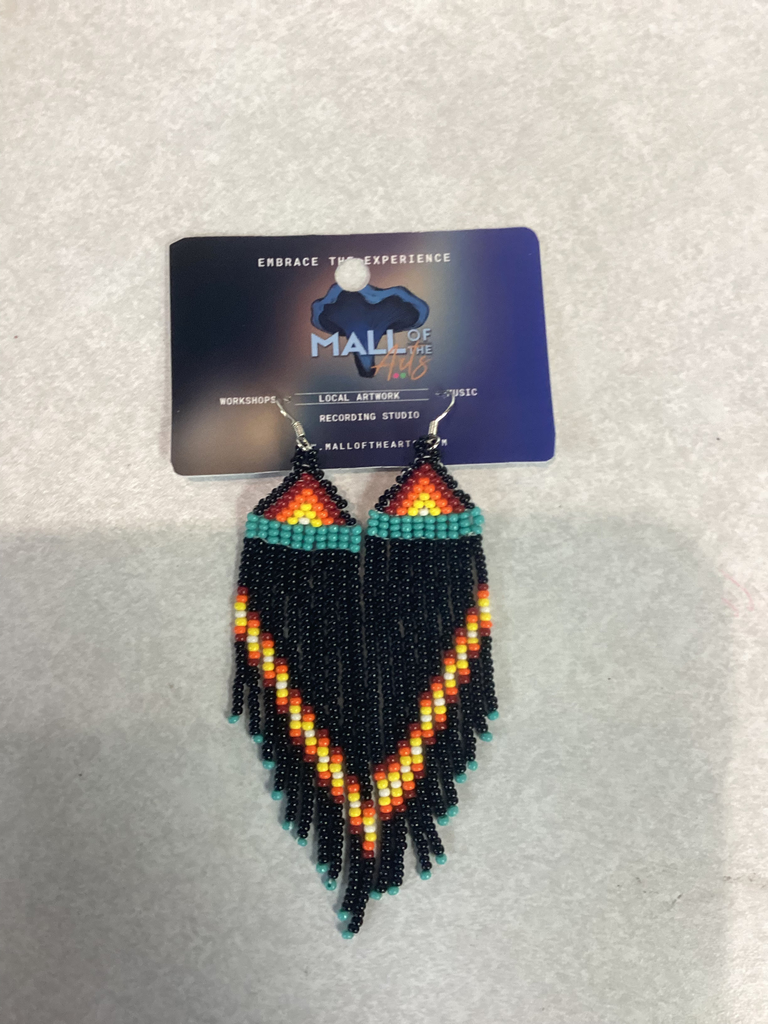 Sunburst Fringe Beaded Earrings by Nicole Budinikas