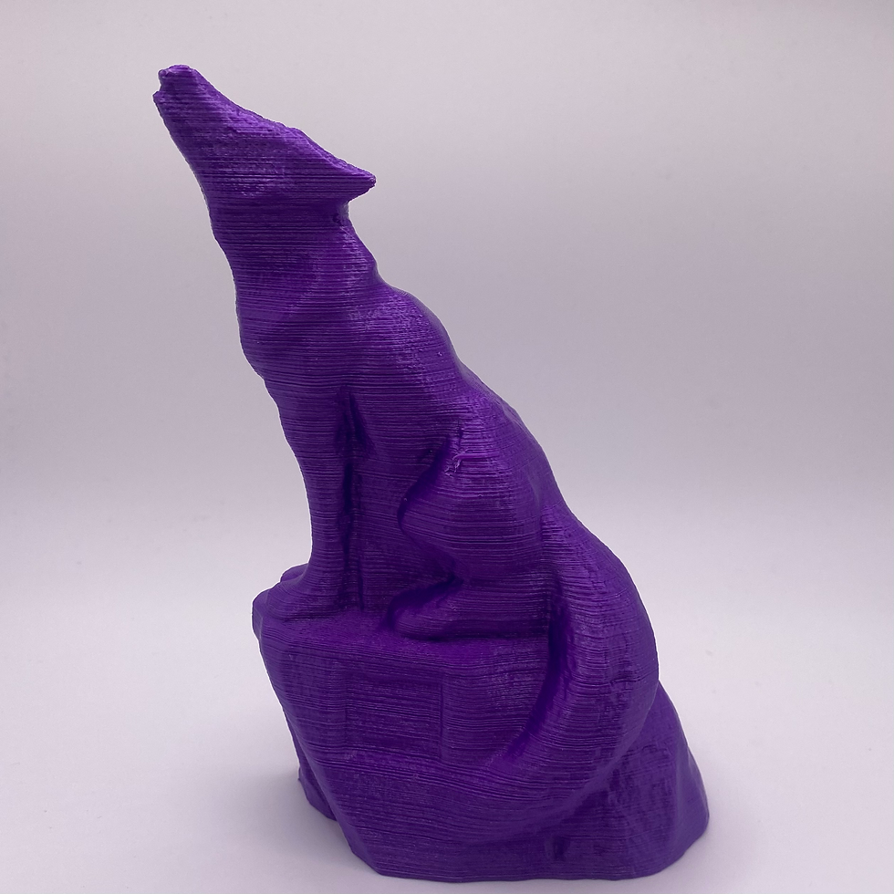 縮圖：3D Printed Wolf Statue- 6”