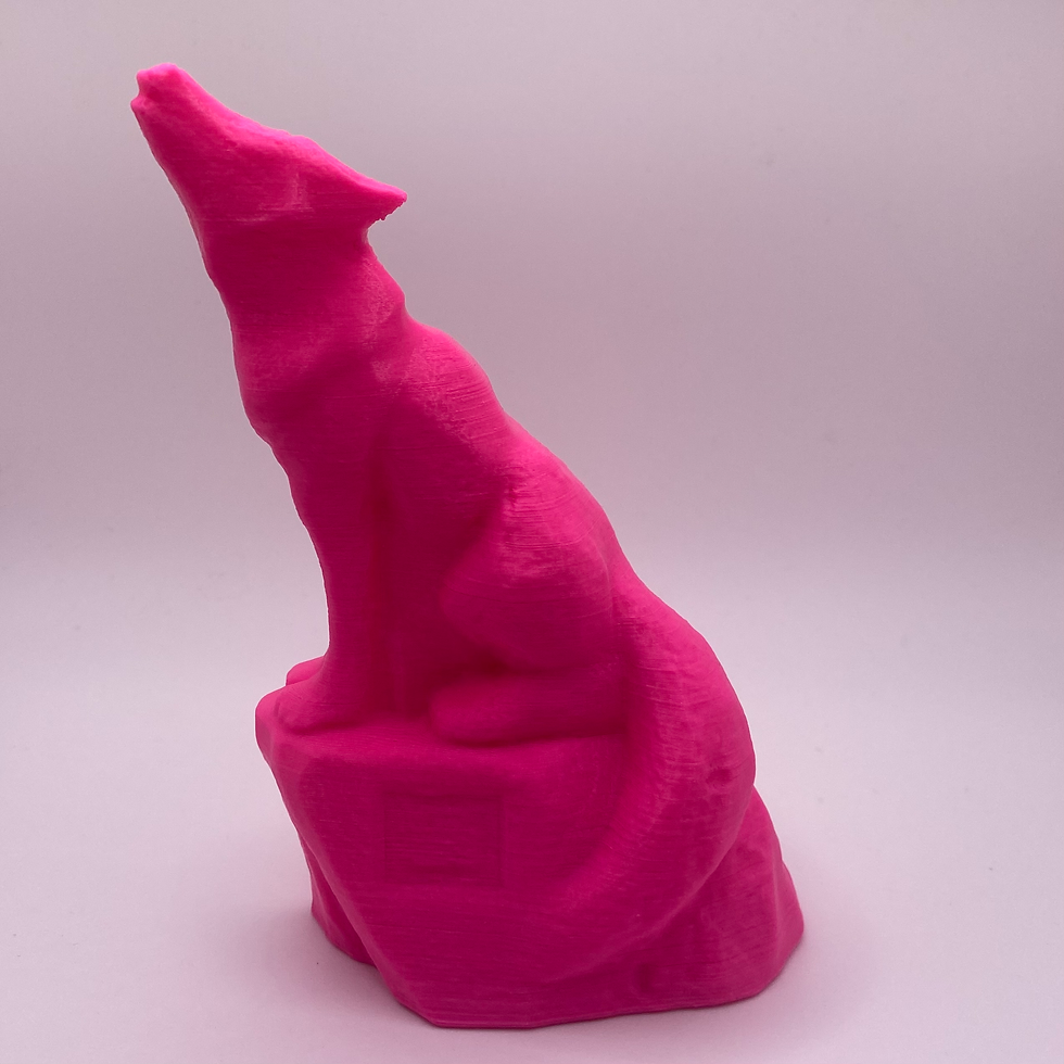Thumbnail: 3D Printed Wolf Statue- 6”