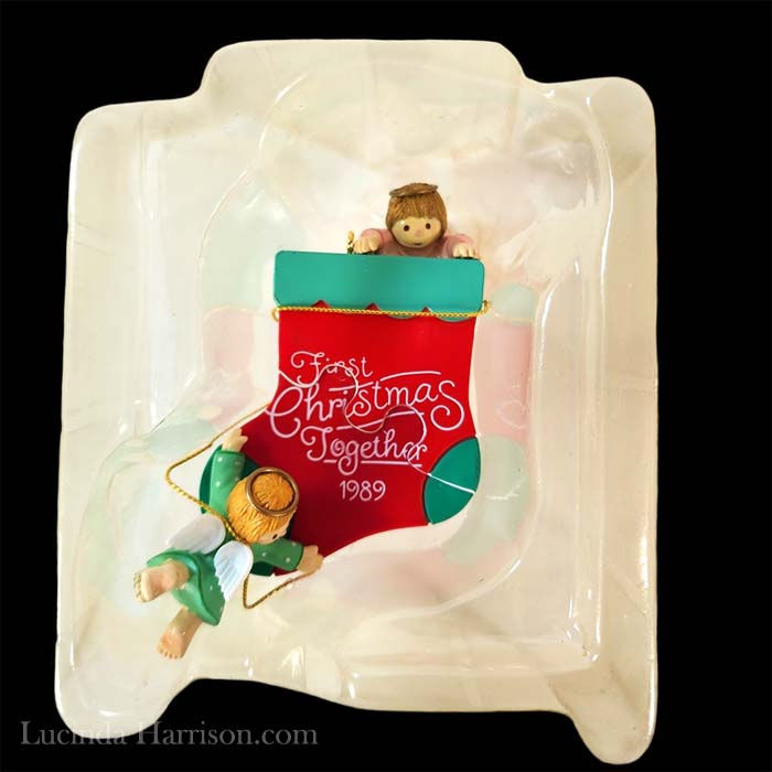 Thumbnail: 1989 1st Christmas Together Puzzle Piece Ornament Enesco Treasury