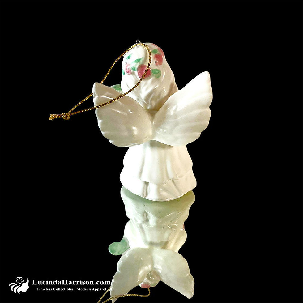 Thumbnail: 1987 Midwest Imports Vintage Angel Green Lute Ornament