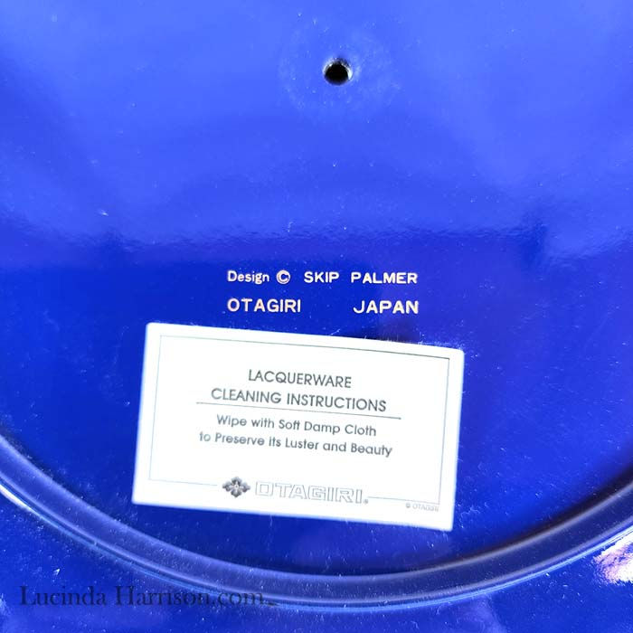 Thumbnail: 1980s Otagiri 2-Tier Blue Lacquerware Dessert Tray P60/1096
