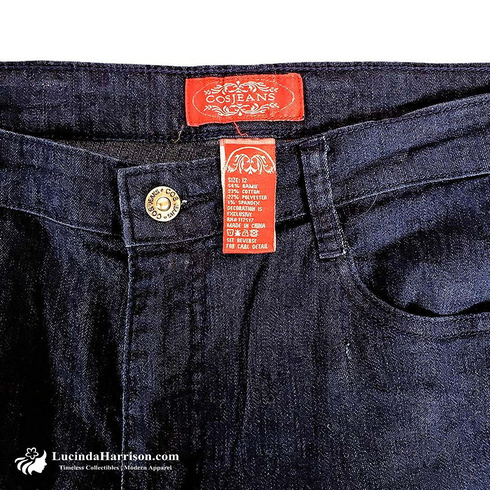 Thumbnail: CosJeans Blue Silver Embroidered Embellishment Size 12