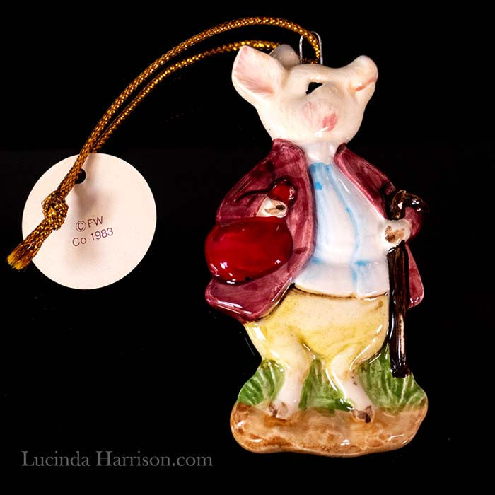 Thumbnail: 1983 Schmid Beatrix Potter Pigling Bland Hanging Ornament