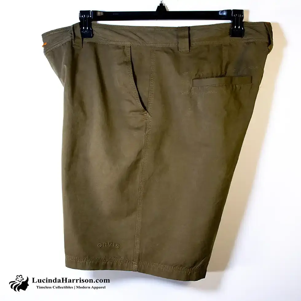 Thumbnail: Orvis Men's Castaway Classic Fit Shorts Moss Green Size 40