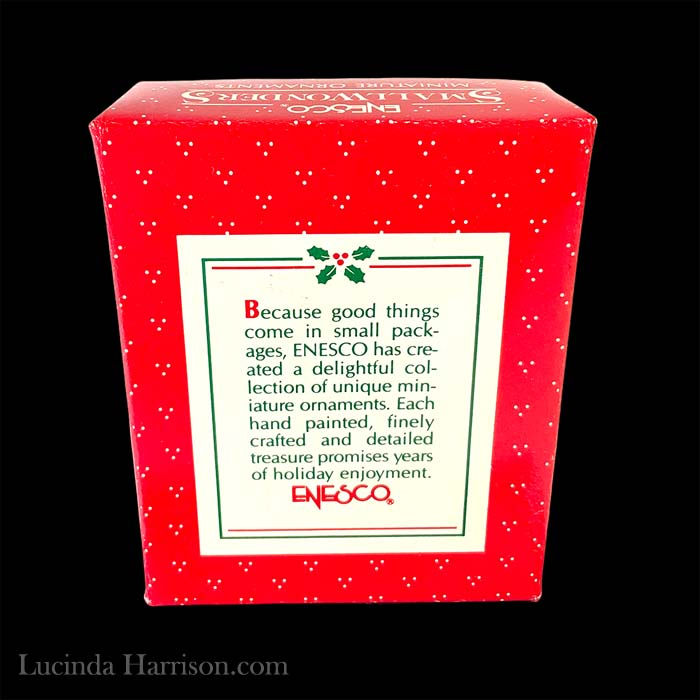 Thumbnail: Enesco 1989 Miniature Beaver Christmas Box Ornament