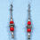 Thumbnail: 1980s Silver Navajo Dangling Beaded Earrings Flute Plated