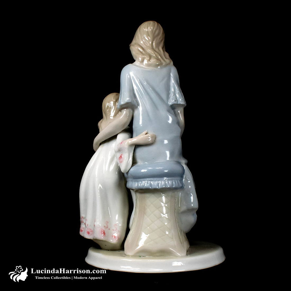 Thumbnail: Porcelain Figurine of Mother and Daughter Reading a Book