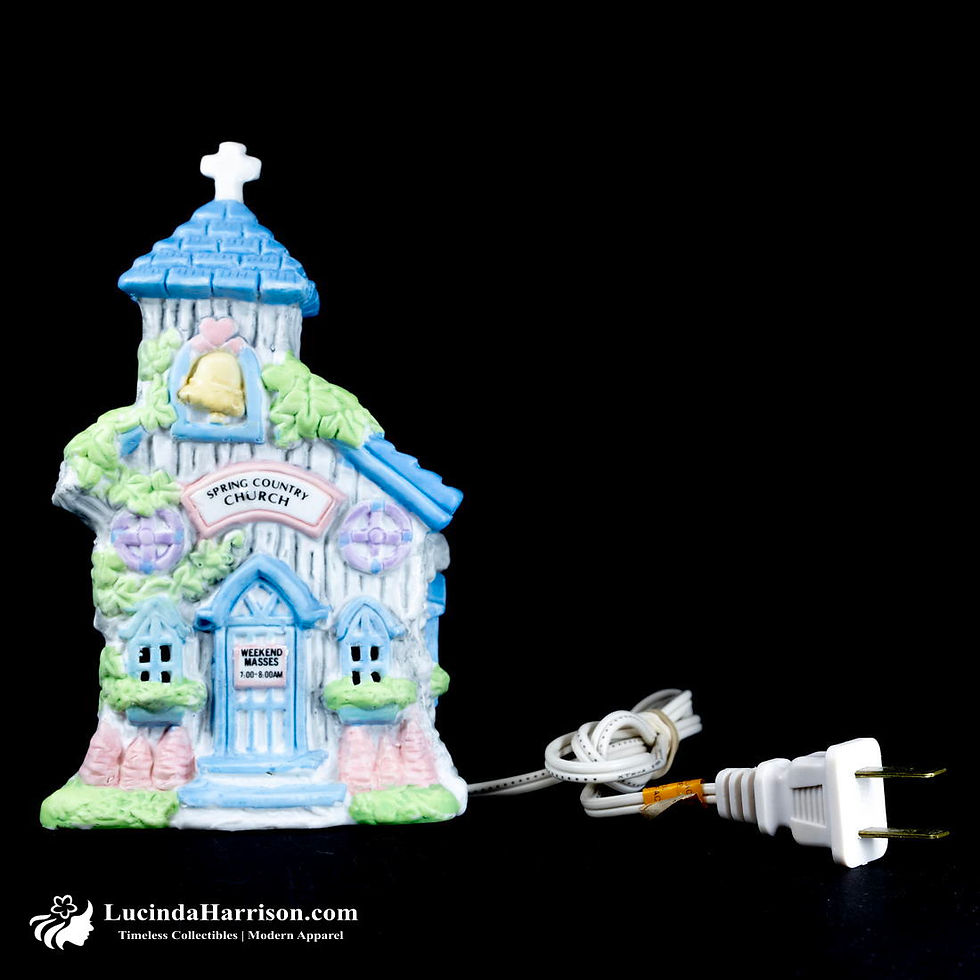 Thumbnail: VTG Spring Country Church Town Village Cottage Porcelain