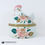 Thumbnail: Vintage Porcelain White Rooster Bowl with Lid Pink Flowers