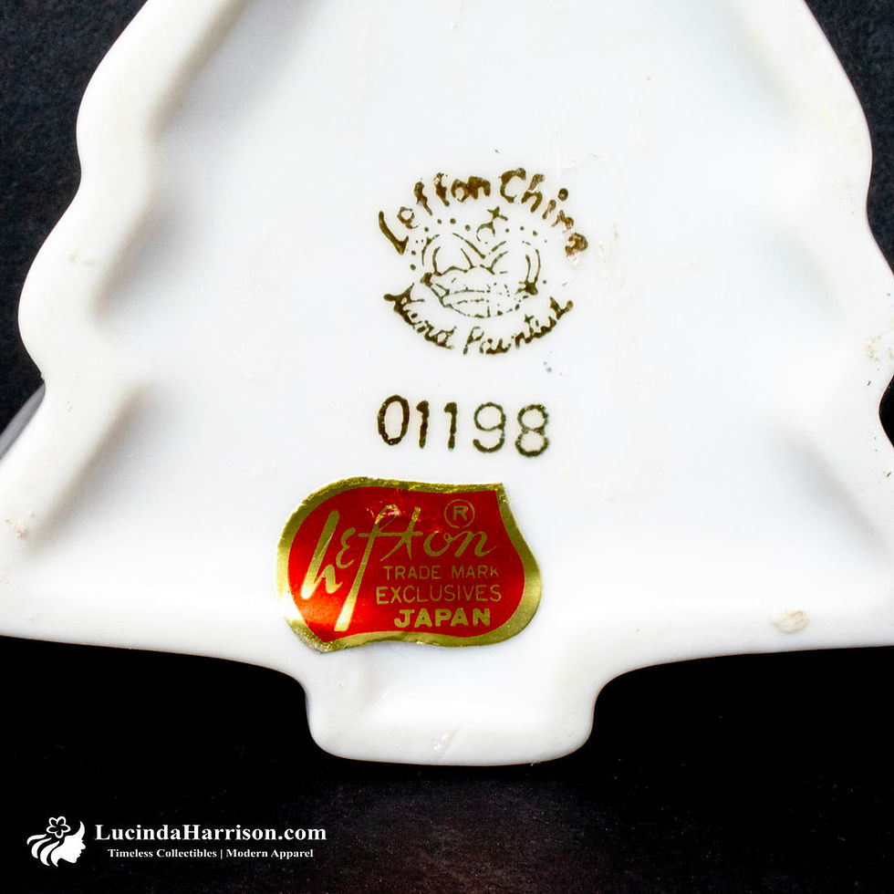 Thumbnail: Antique Lefton Trinket Box Tree Shaped Porcelain