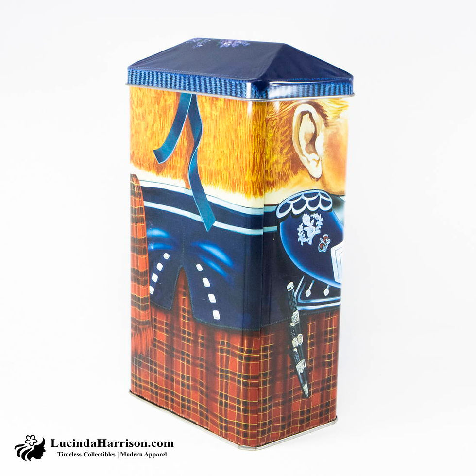 Thumbnail: Patriotic Scotsman Bagpipes Tin Silver Crane Co England