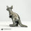 Thumbnail: Vintage 1984 Pewter Kangaroo Miniature Figurine Rawcliffe Studios USA