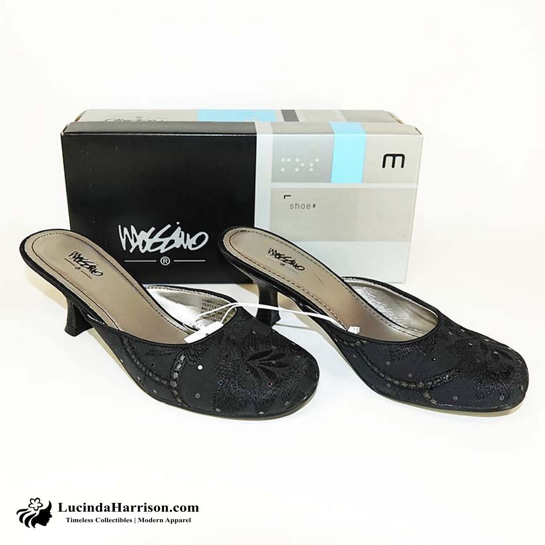 Ladies Shoes Slip-on Mule Heel Black Size 5 ½ M by MOSSIMO
