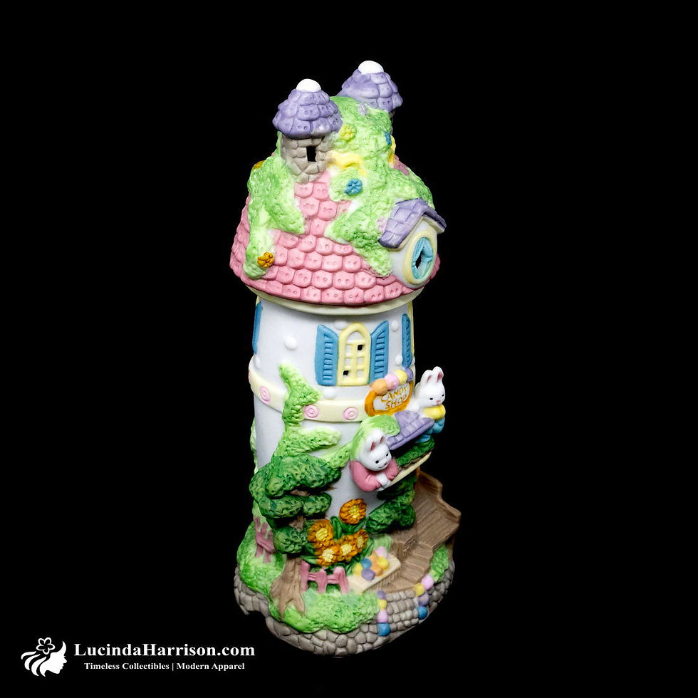 Thumbnail: VTG Bunny Spring Hi Town Village Flower Shop Porcelain