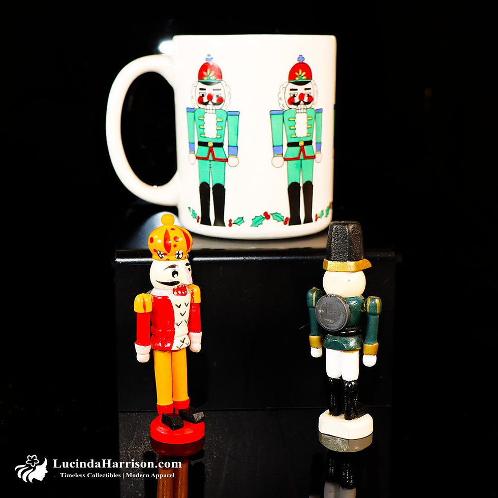 Thumbnail: VTG 1980s Nutcracker Stoneware Mug w/2 Soldier Nutcrackers