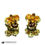 Thumbnail: 1950s Austria Topaz Crystal Rhinestone Cluster Clip-On Earrings
