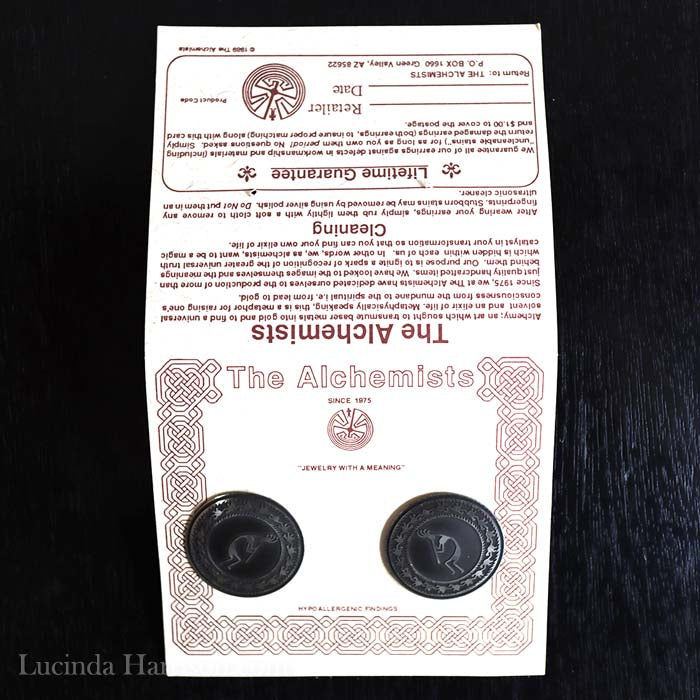 Thumbnail: Large Kokopelli Symbol Laser Cut Metal Jewelry Pierced Earrings