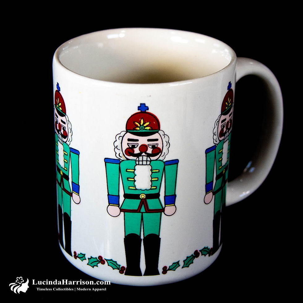 Thumbnail: VTG 1980s Nutcracker Stoneware Mug w/2 Soldier Nutcrackers