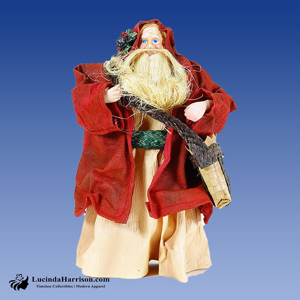 Thumbnail: 1987 Silvestri Woodland Santa Claus Christmas Tree Topper