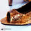 Thumbnail: Open-Toe Pump Bronze Gold Metallic Snakeskin Pattern Hilliard & Hanson