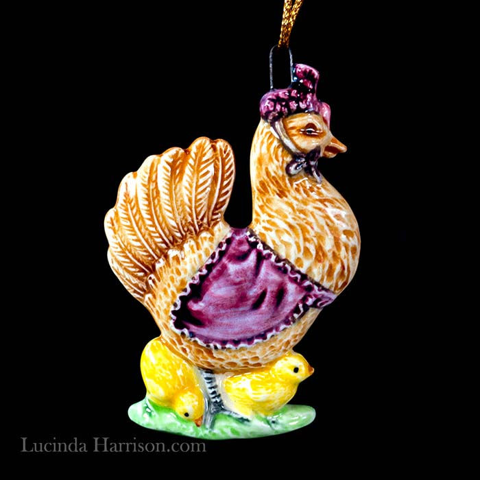 Thumbnail: 1983 Schmid Beatrix Potter Sally Henny Penny Hanging Ornament