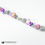Thumbnail: Bon Voyage European Murano Glass Charm Pink Purple Silver Bracelet