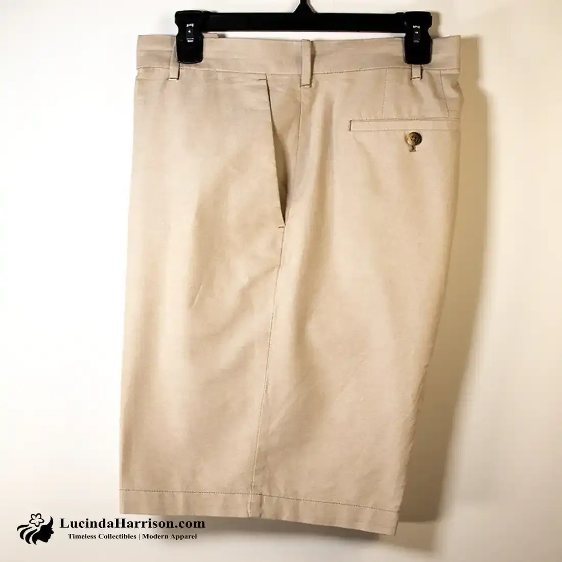 Izod Saltwater Stretch Mens Cargo Shorts Khaki and Charcoal Flat Front Size 40