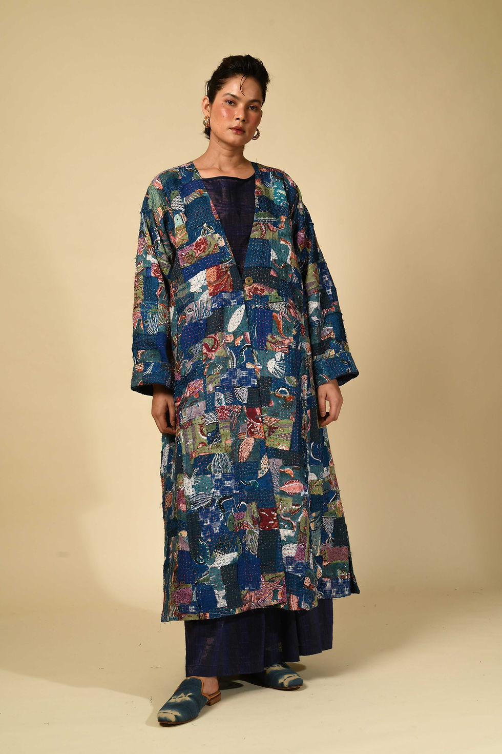 Thumbnail: Reversible Kantha Patch Chapan | oceana