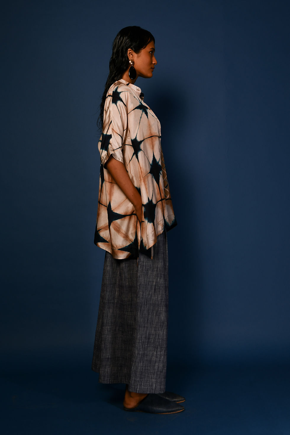 Thumbnail: Itajime Silk Fjord Shirt | taxila