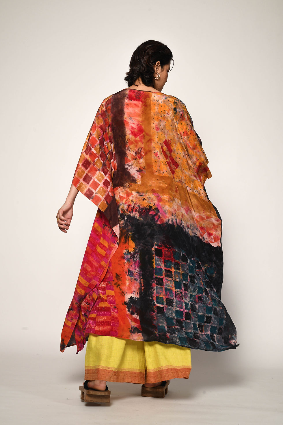 Thumbnail: Drop Cloth Silk Kaftan | charcoal