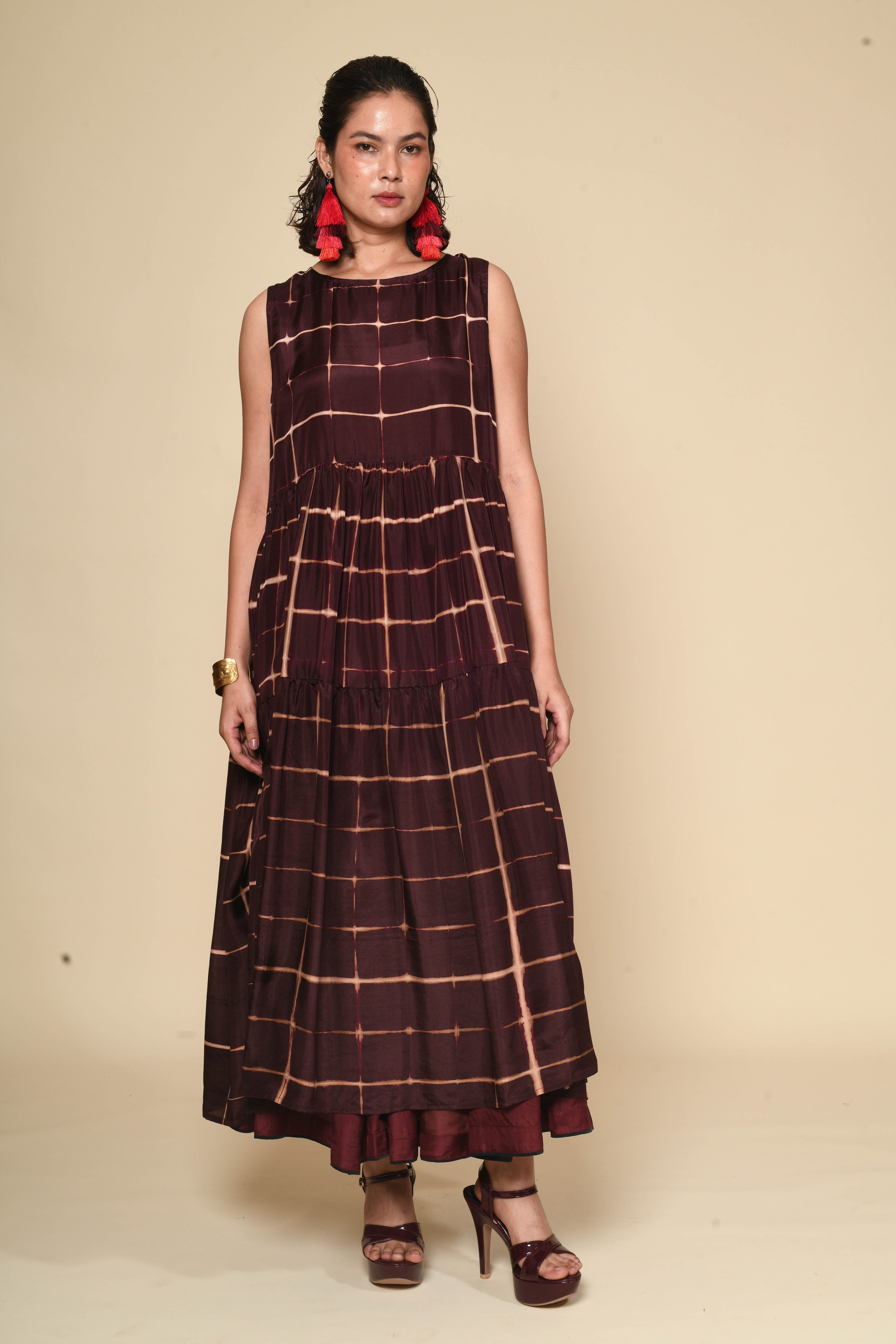Itajime Silk Aya Dress | bistre
