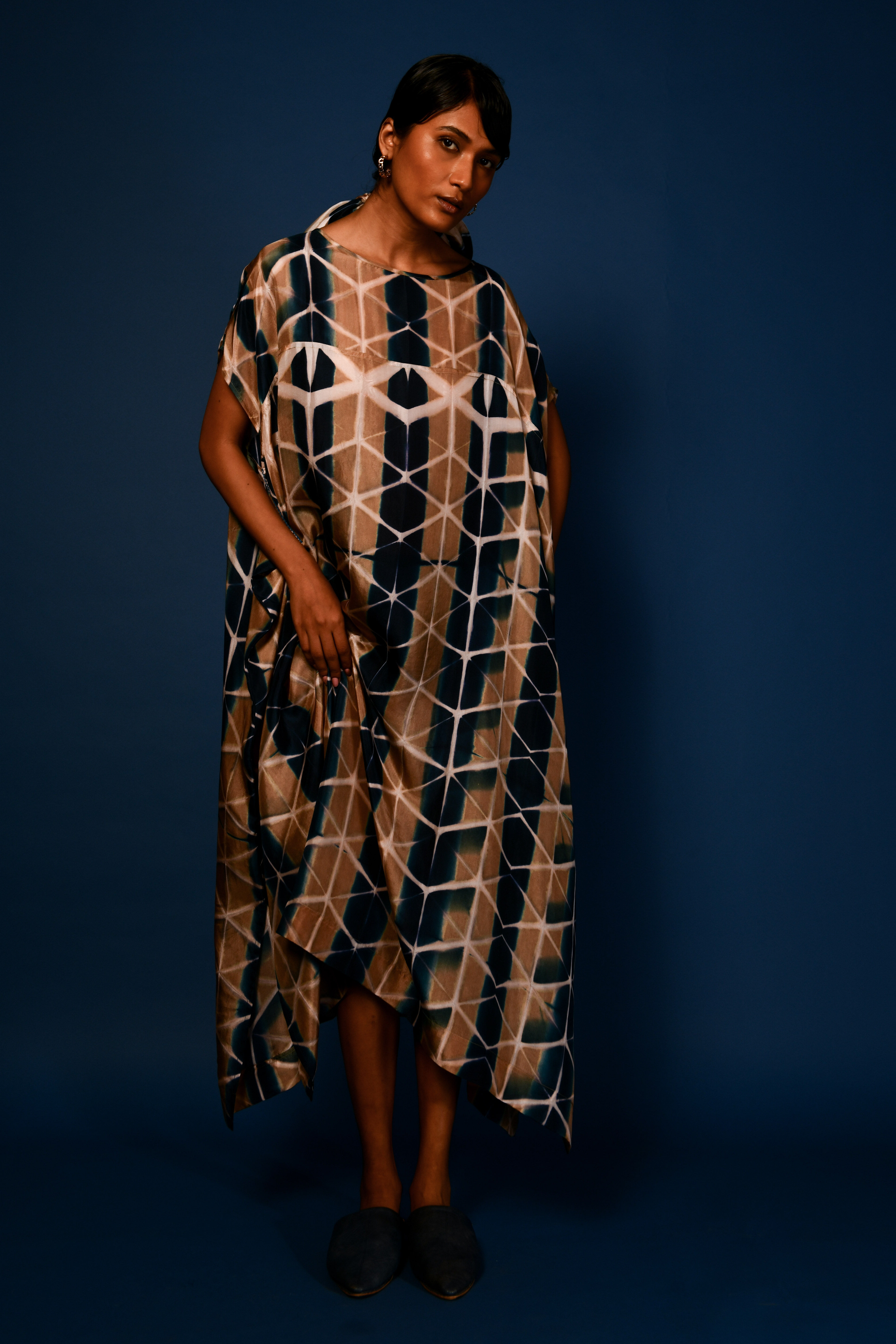 Itajime Silk Step Kaftan | balti