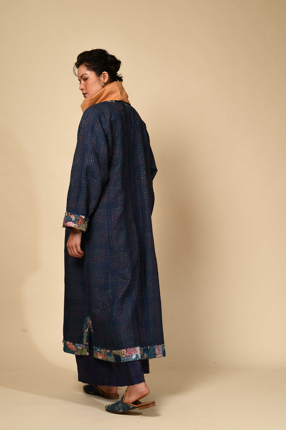 Thumbnail: Reversible Kantha Patch Chapan | oceana