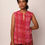 Thumbnail: Dabu Linen Wedge Top | raspberry & chilli