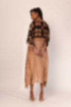Thumbnail: Itajime Silk Boubou Kaftan | nebula/sand