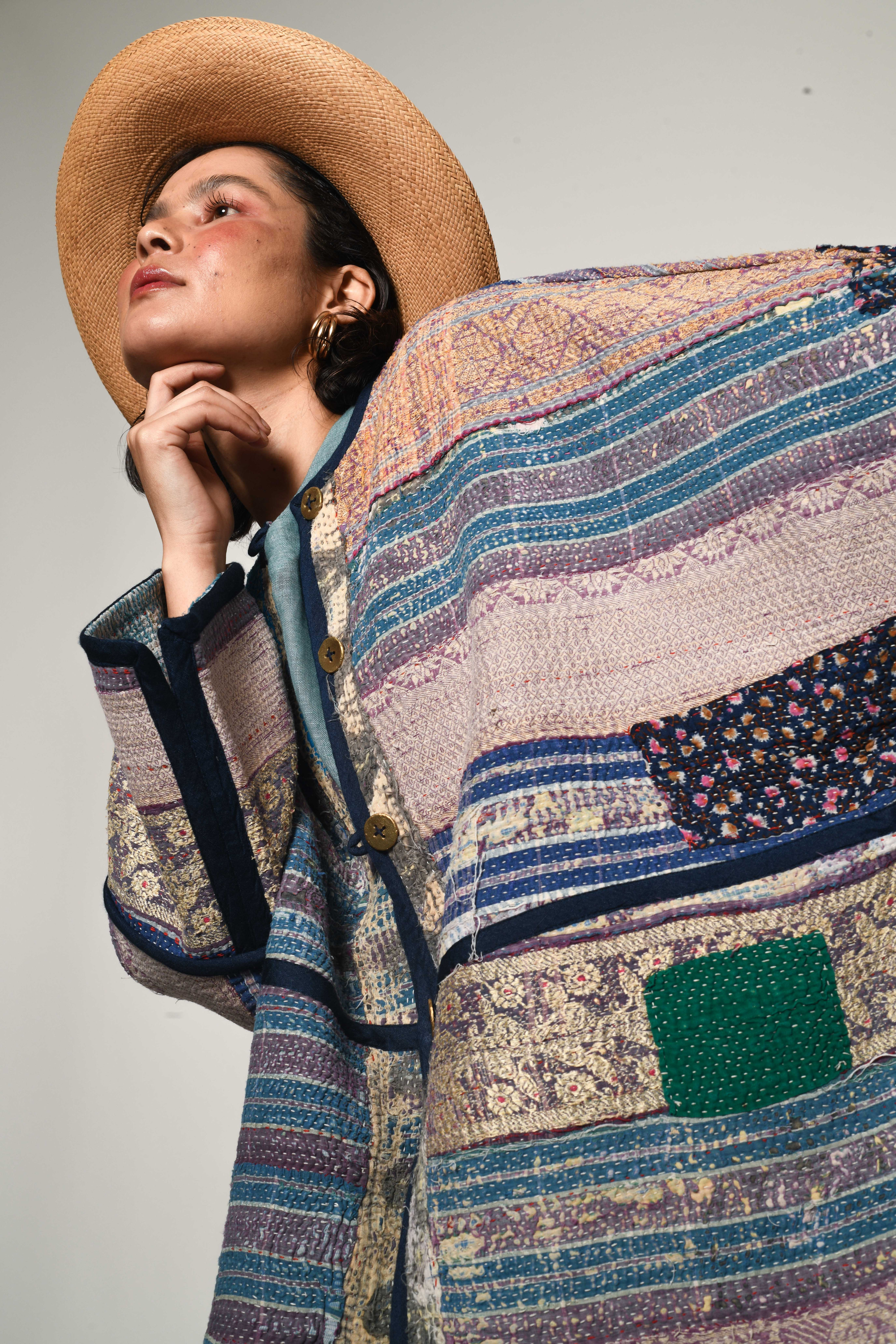 Reversible Vintage Kantha Coat | liberty