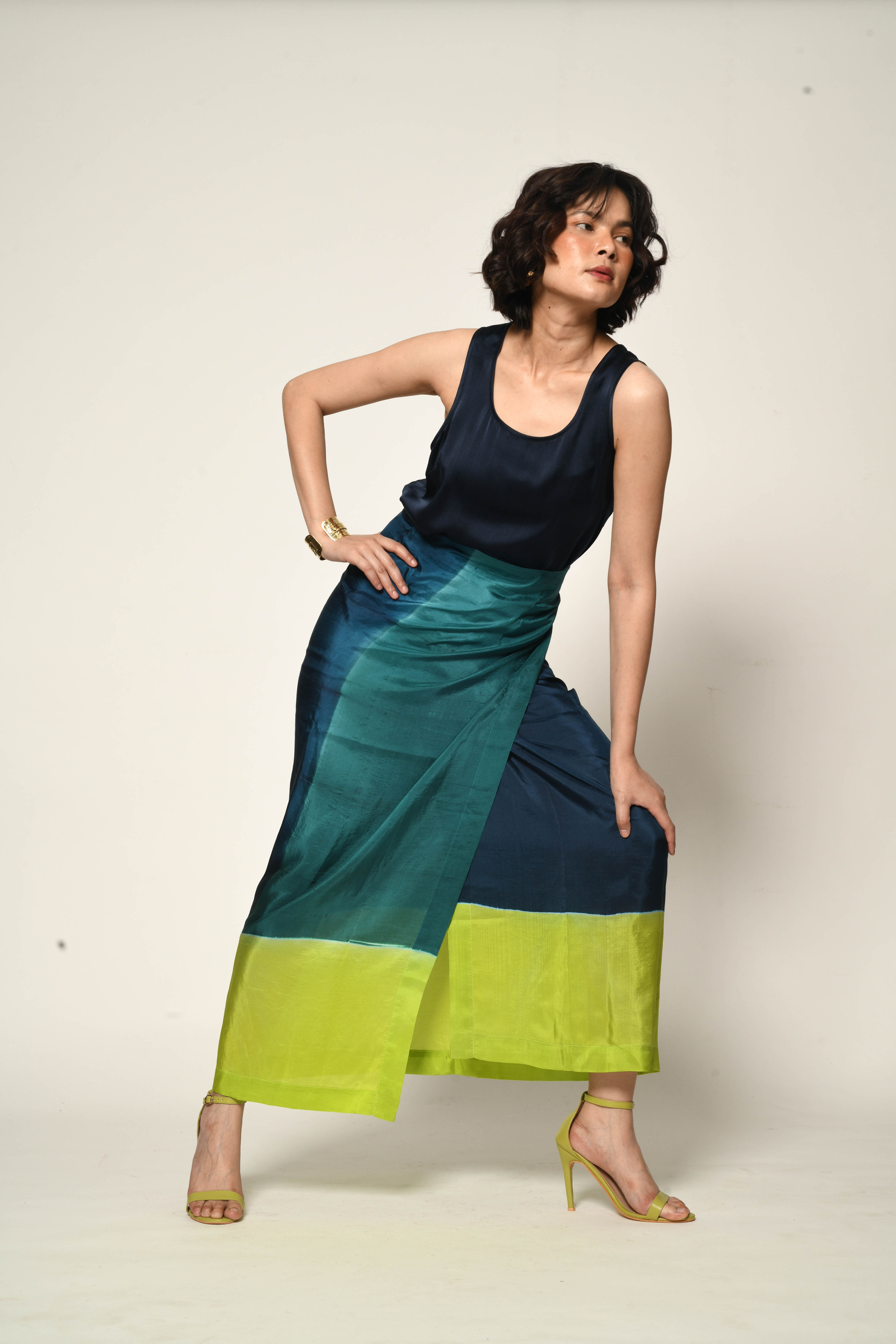 Itajime Silk Sarong | astral