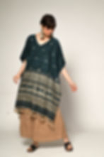 Thumbnail: Vankar Silk-Wool Poncho | deep indigo