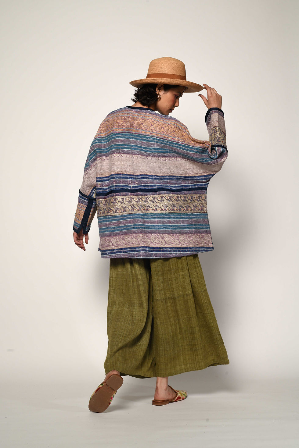 Thumbnail: Reversible Vintage Kantha Coat | liberty