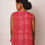 Thumbnail: Dabu Linen Wedge Top | raspberry & chilli