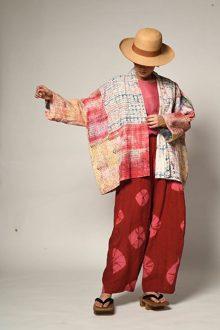 Drop Cloth Linen Hanten Jacket | dawn | houseofwanderingsilk