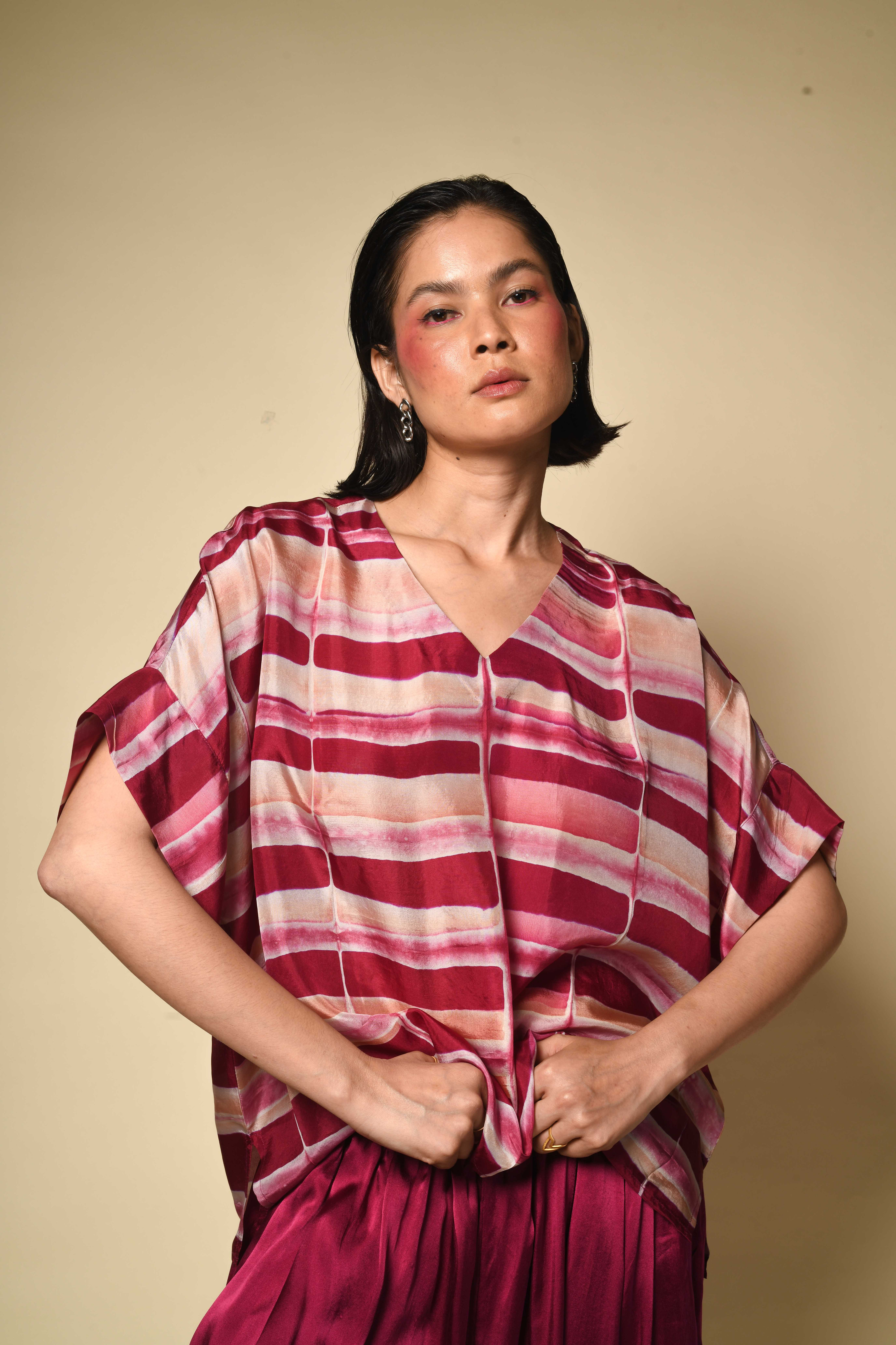 Itajime Silk Box Top | equatorial
