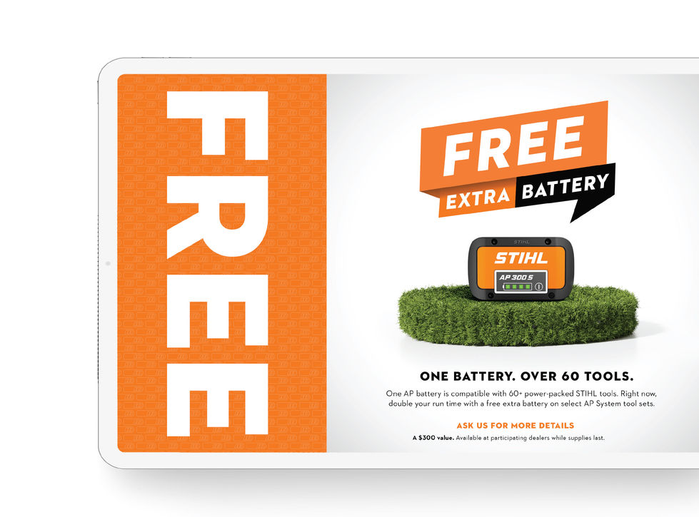 Built For Work / STIHL Pro Battery Campaign / In-Store Digital Display