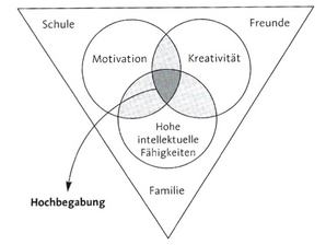 Triadisches Interdependenzmodell von F. J. Moenks (1986)