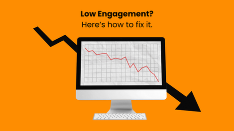 computer showing a downward chart