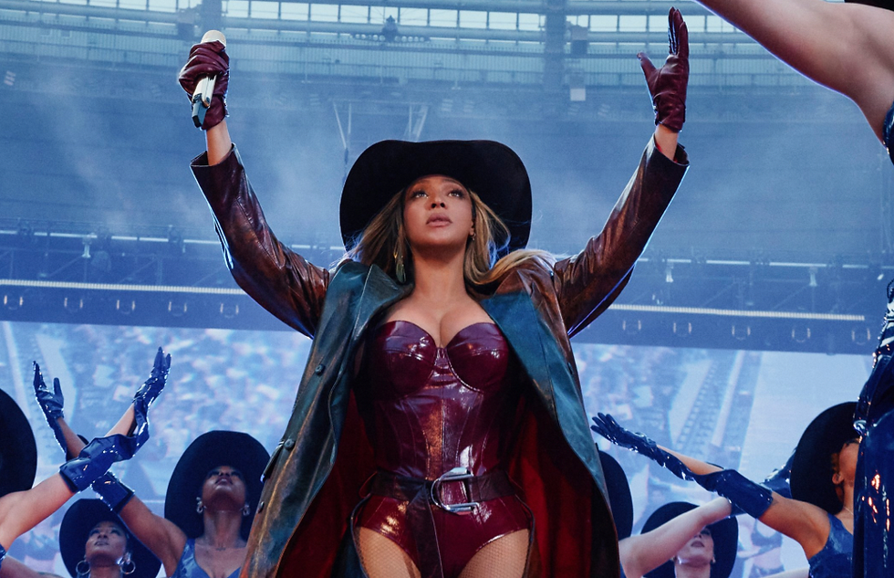 Beyoncé’s custom Ferrari look during her “Cowboy Carter” Tour. Courtesy of @Ferraristore on X.